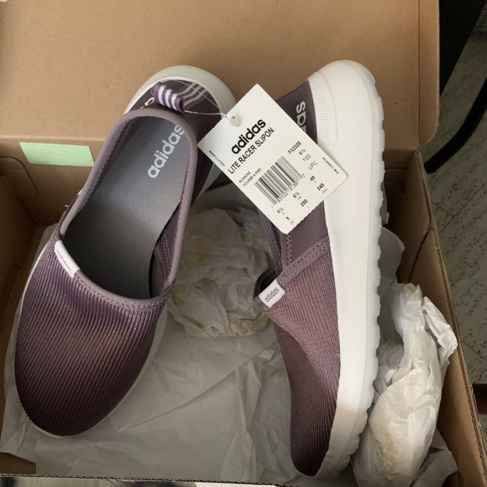 Womens Adidas Lite Racer Slip On Casual Shoes